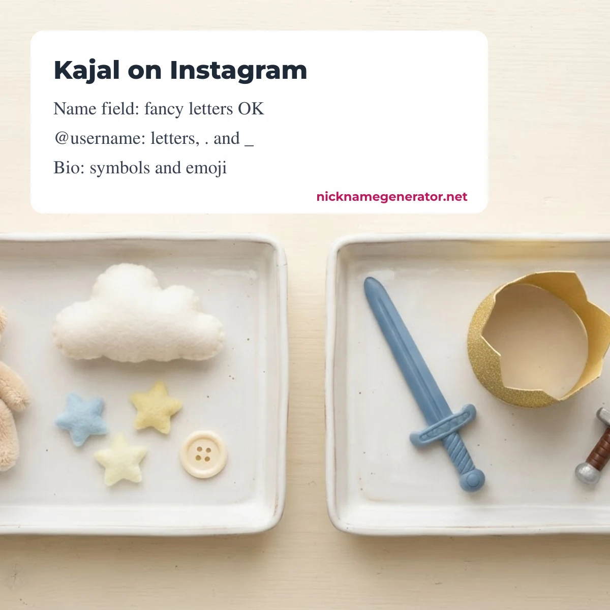 Kajal name style for Instagram and games