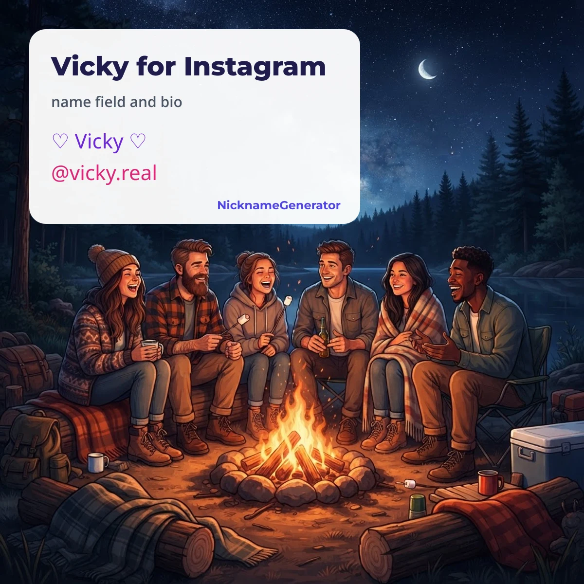 Vicky stylish name for Instagram